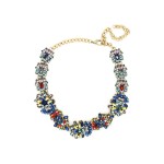 Chrysanthemum Multicolored Crystal Statement Necklace